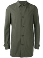 Herno Buttoned Short Coat, Men's, Size: 50, Green, Polyamide