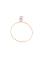 Natalie Marie 9kt Rose Gold Tiny Marquise Pale Blue Sapphire Ring -