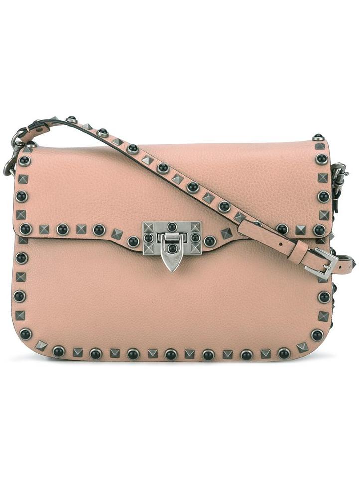 Valentino Valentino Garavani 'rockstud Rolling' Shoulder Bag, Women's, Pink/purple, Calf Leather