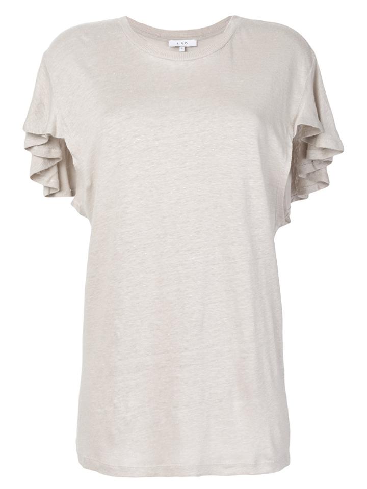 Iro Flutter Sleeve T-shirt - Nude & Neutrals