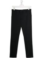 Emporio Armani Kids Slim-fit Tailored Trousers - Blue