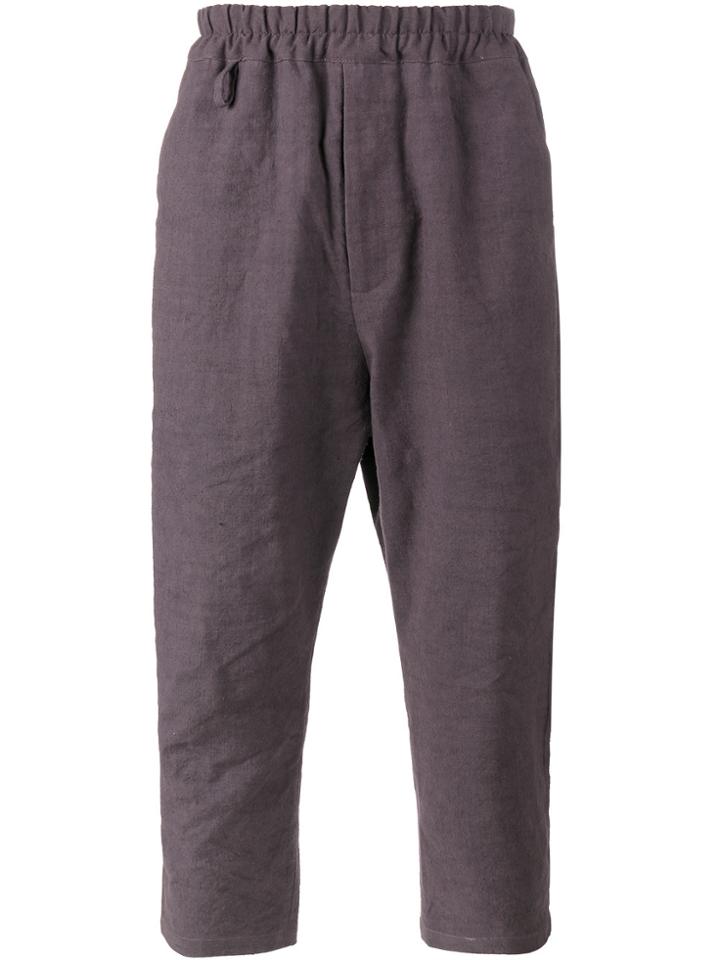 By Walid Morton Drop Crotch Trousers - Pink & Purple