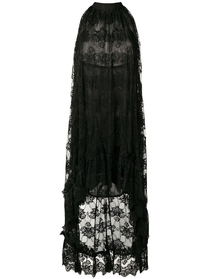 Christian Pellizzari Halterneck Lace Dress - Black