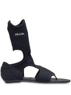 Prada Knit Fabric Sandal - Black