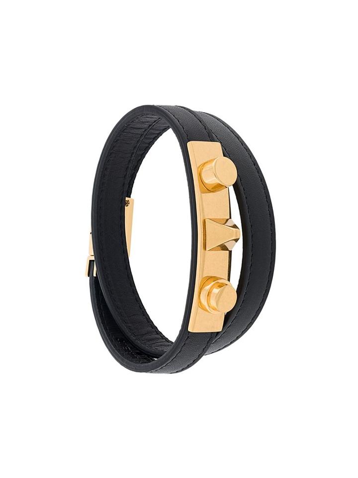 Saint Laurent 'le Trois Clous' Double Wrap Bracelet