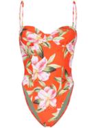 Mara Hoffman Desiree Floral Print Swimsuit - Orange