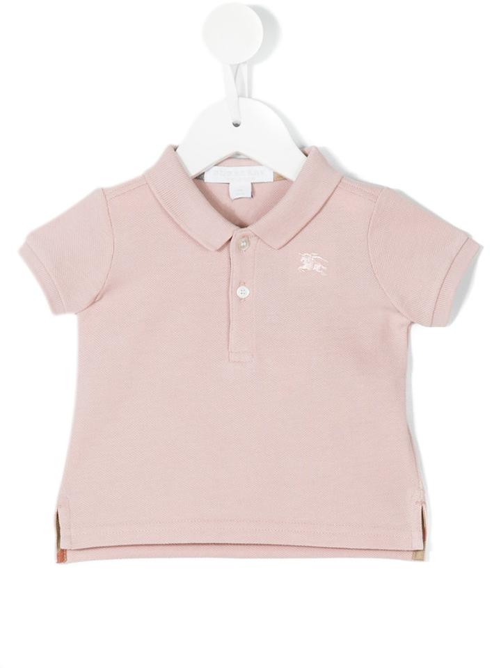 Burberry Kids - Slit Sides Polo Shirt - Kids - Cotton - 18 Mth, Pink/purple