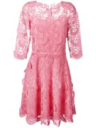 Ermanno Scervino - Lace Shift Dress - Women - Silk/polyester - 42, Women's, Pink/purple, Silk/polyester