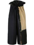 Y's - Wide-legged Cropped Trousers - Women - Linen/flax - 2, Women's, Blue, Linen/flax