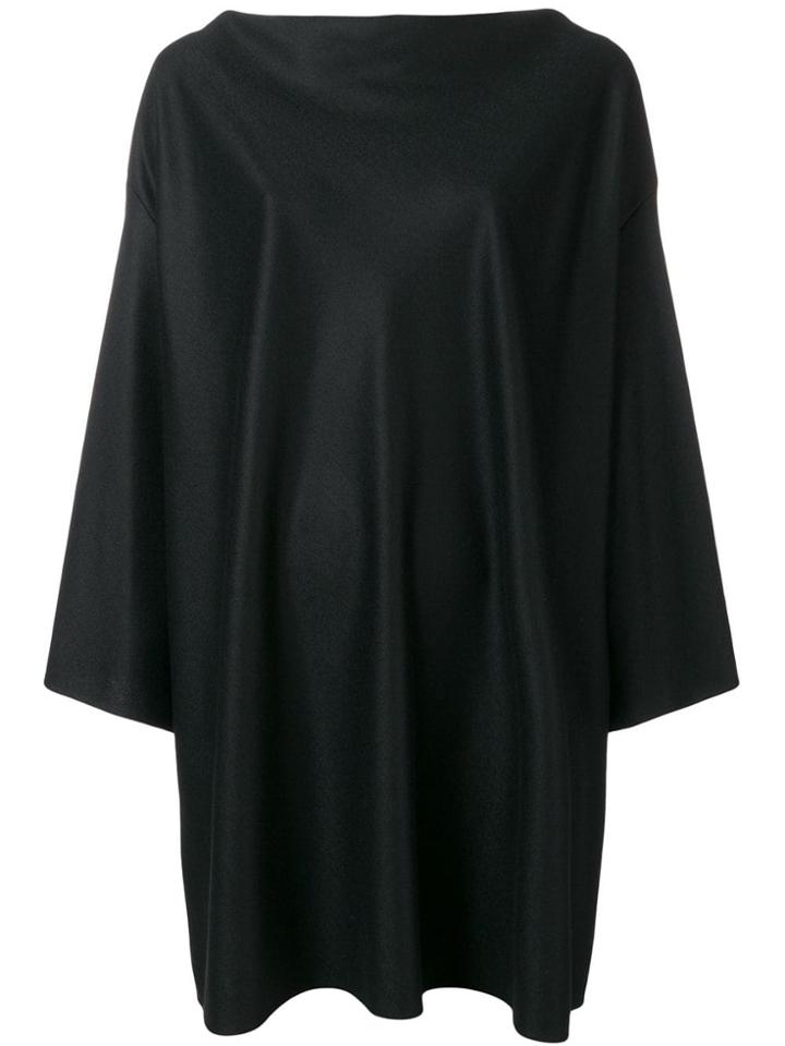 The Row Loose Fit Draped Dress - Black