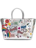 Anya Hindmarch - All Over Stickers Ebury Tote - Women - Goat Skin - One Size, Grey, Goat Skin