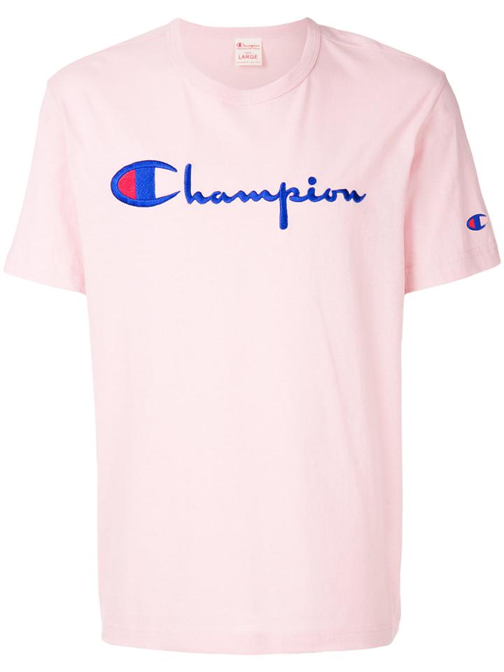 Champion Embroidered Logo T-shirt - Pink & Purple