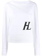 Helmut Lang Wide Crewneck Sweatshirt - White