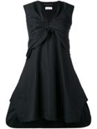 Carven Ruched Bust Sleeveless Mini Dress - Black