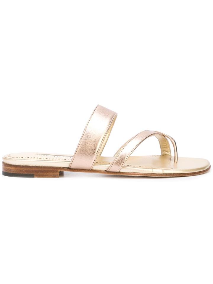 Manolo Blahnik Susa Sandals - Gold