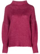 Agnona Turtleneck Sweater - Pink & Purple