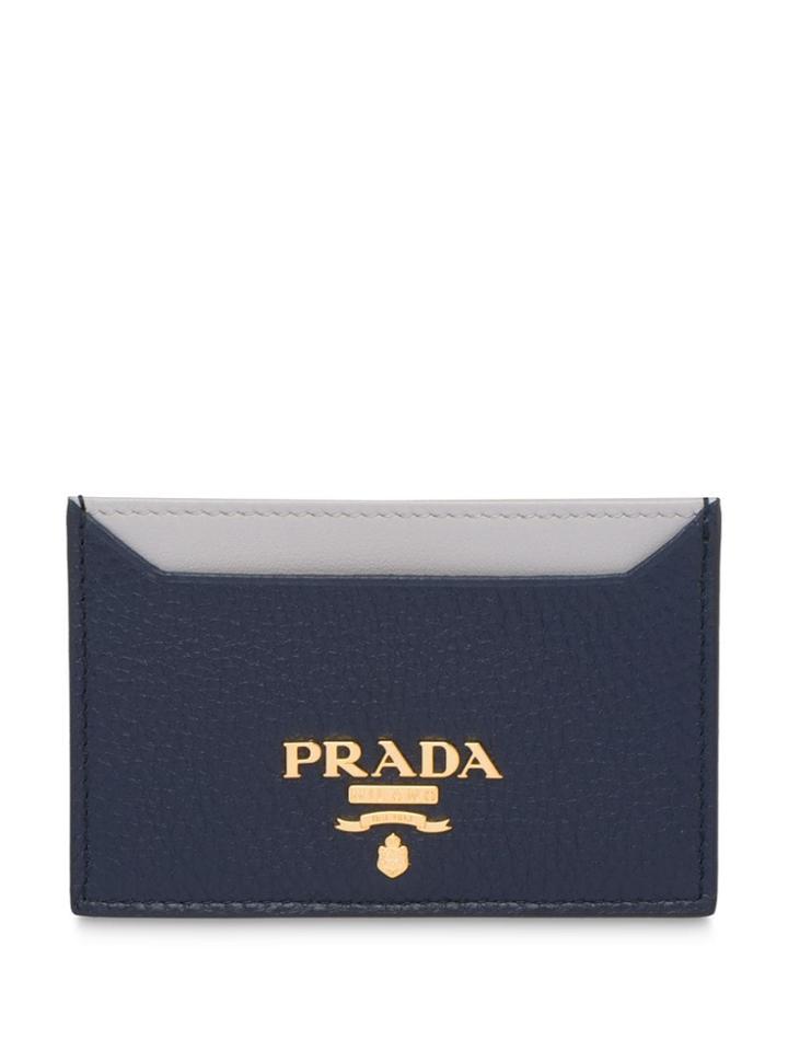 Prada Leather Cardholder - Blue