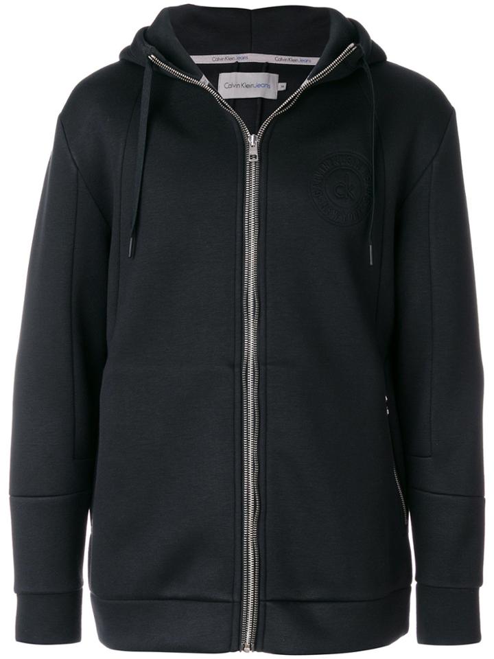 Calvin Klein Jeans Zip Closure Hoodie - Black