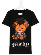 Philipp Plein Junior Teen Punk Teddy Print T-shirt - Black