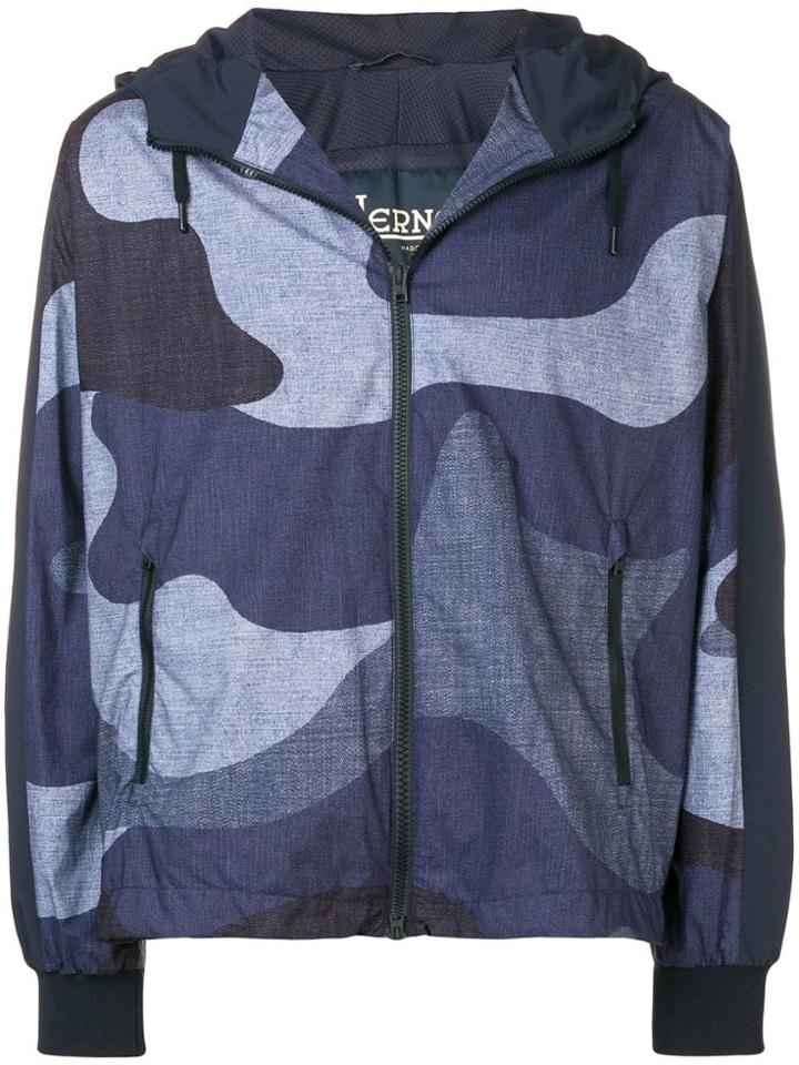 Herno Camouflage Print Jacket - Blue