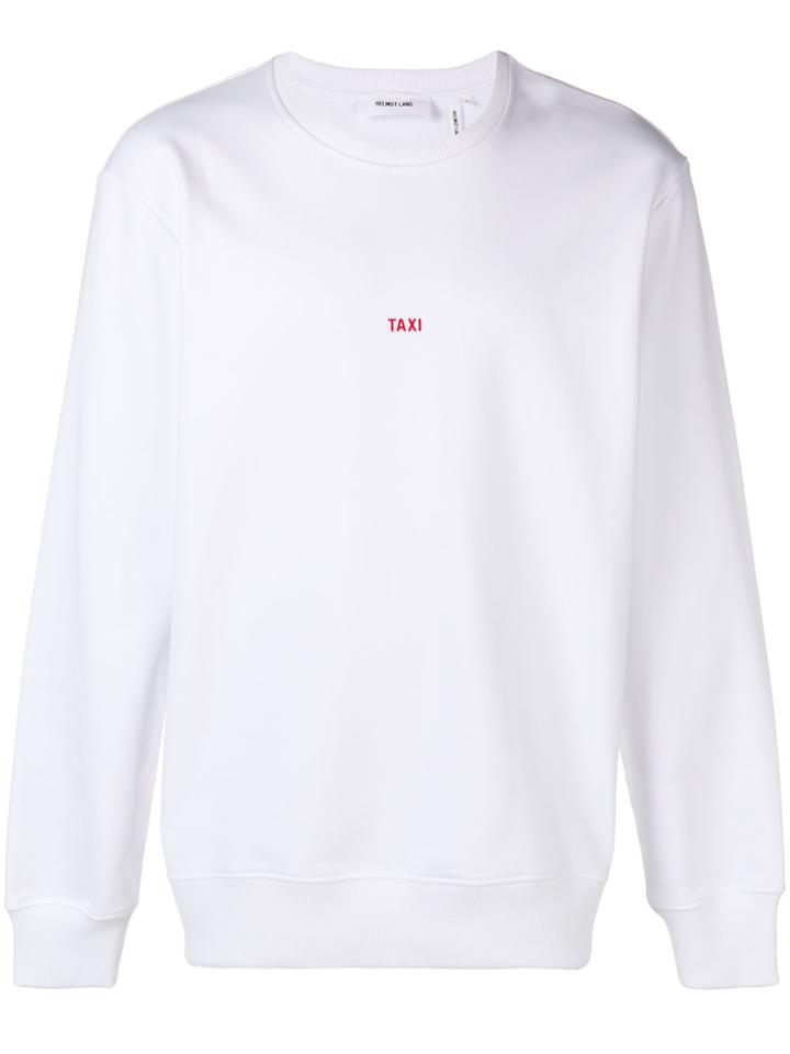 Helmut Lang Logo Printed Sweatshirt - White
