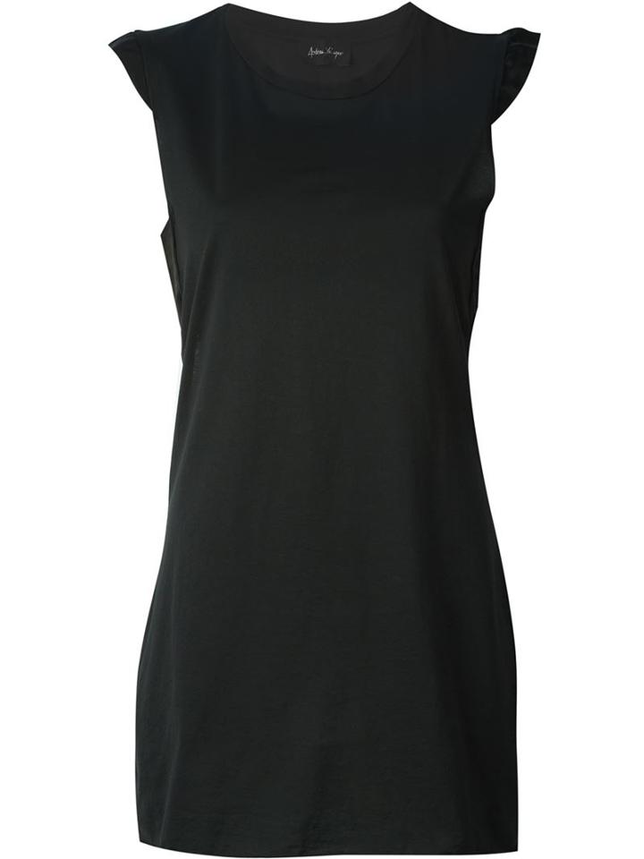 Andrea Ya Aqov Banded Tank Top, Women's, Size: M, Black, Cotton/modal/cupro