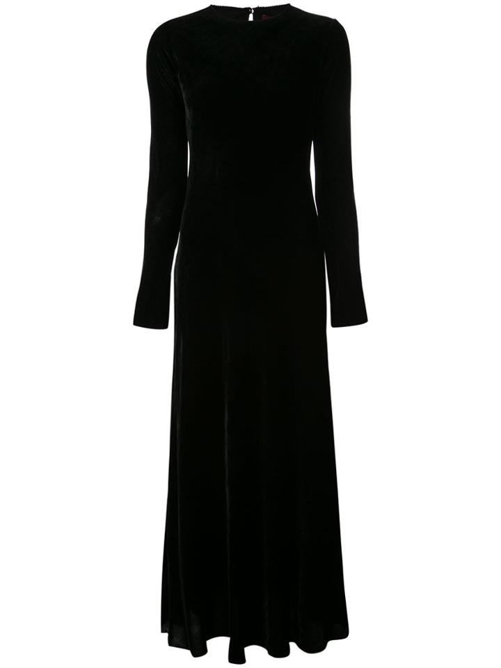 Sies Marjan Josephine Velvet Cord Gown - Black