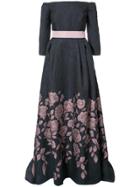 Carolina Herrera Off-the-shoulder Floral Gown - Blue
