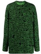 Balenciaga Long Sleeve Crew Neck Sweater - Green