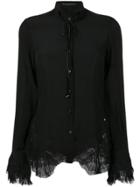 Ermanno Scervino Lace And Bow Blouse - Black