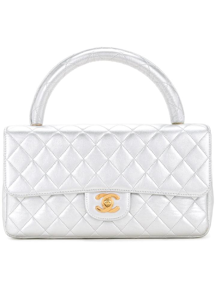 Chanel Vintage Quilted Tote - Metallic