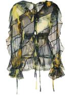 Asai Sheer Tie-dye Blouse - Green