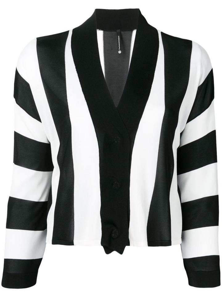 Pierantoniogaspari Vertical Striped Cardigan - Black