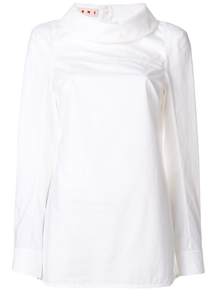 Marni Foldover Collar Shirt - White