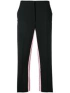 No21 Inner Stripe Cropped Trousers - Black