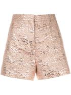 Rochas Metallic Jacquard Shorts - Pink