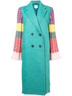 Mira Mikati Knitted Sleeve Coat - Green