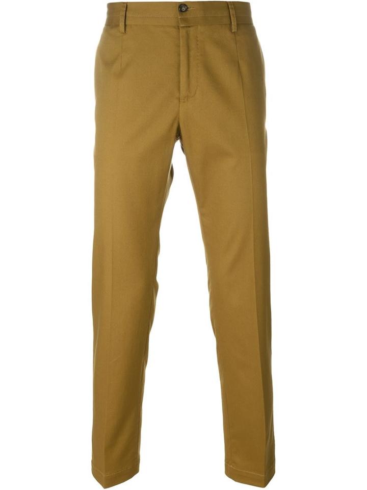 Dolce & Gabbana Tailored Trousers, Men's, Size: 54, Brown, Cotton/spandex/elastane