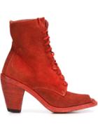 Guidi Open Toe Lace Up Ankle Boots