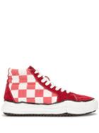 Maison Mihara Yasuhiro Check Print Sneakers - Red