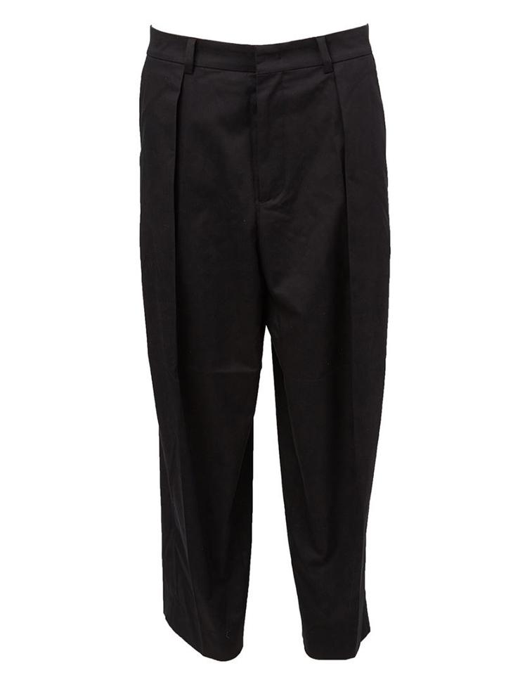 Juun.j Cropped Tailored Trousers, Men's, Size: 48, Black, Polyester/cotton/polyurethane