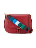 Anya Hindmarch - Vere Link Strap Satchel - Women - Cotton/leather - One Size, Red, Cotton/leather