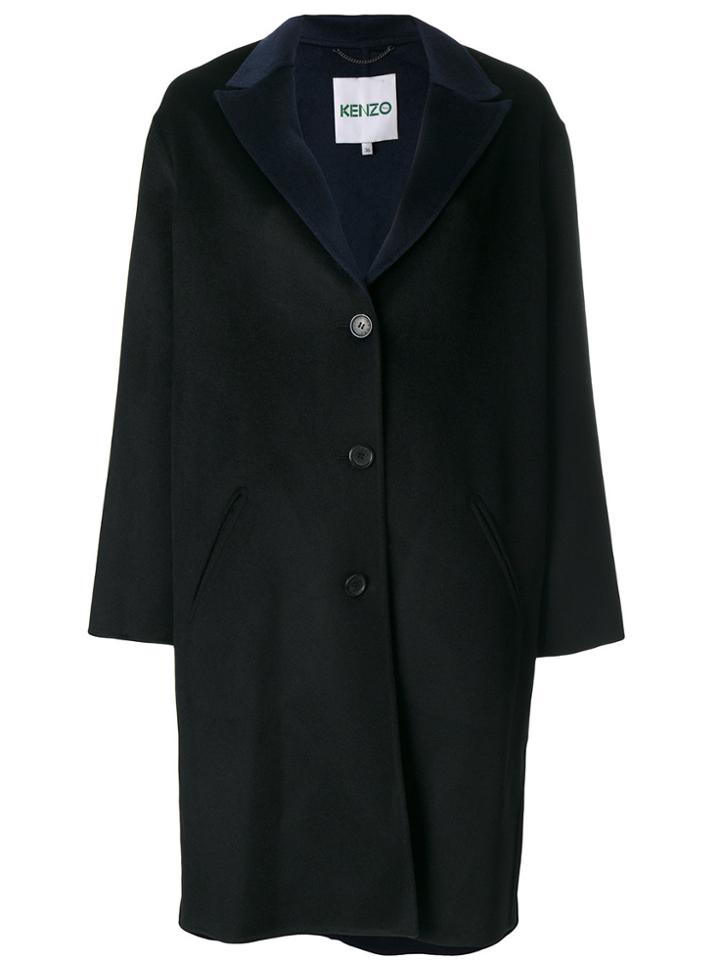Kenzo Straight Coat - Black