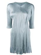 Pleats Please By Issey Miyake Ribbed Cardigan - Blue