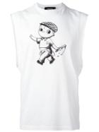 Dsquared2 Switchblade Punk Sleeveless T-shirt, Men's, Size: Small, White, Cotton