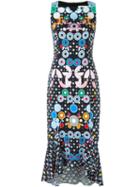Peter Pilotto Printed Maxi Dress, Women's, Size: 10, Black, Viscose/spandex/elastane/polyester/acetate
