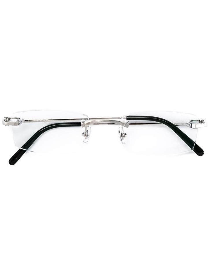 Cartier 'decor C' Glasses, Black, Acetate/metal