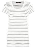 Andrea Marques Striped T-shirt, Women's, Size: 40, White, Cotton