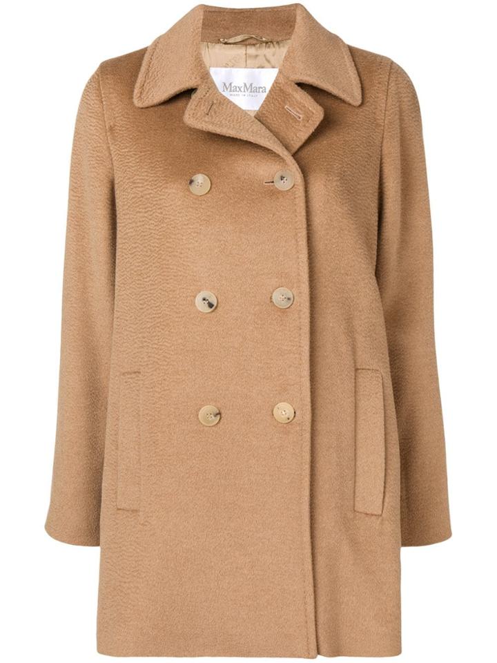 Max Mara Double Breasted Short Coat - Neutrals