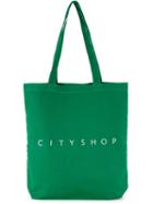 Cityshop Logo Tote, Women's, Green, Cotton